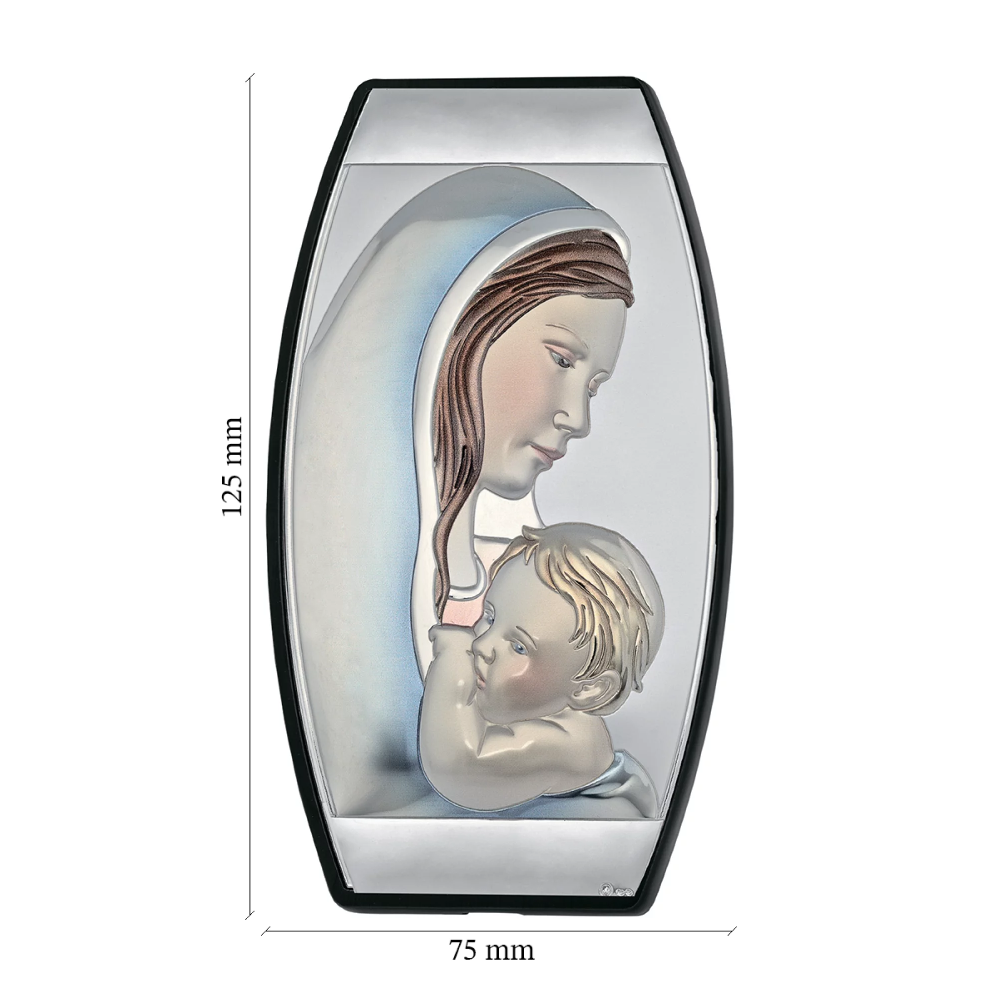 Ікона "Богородиця з немовлям" 7,5x12,5 мм - 860739 – зображення 2