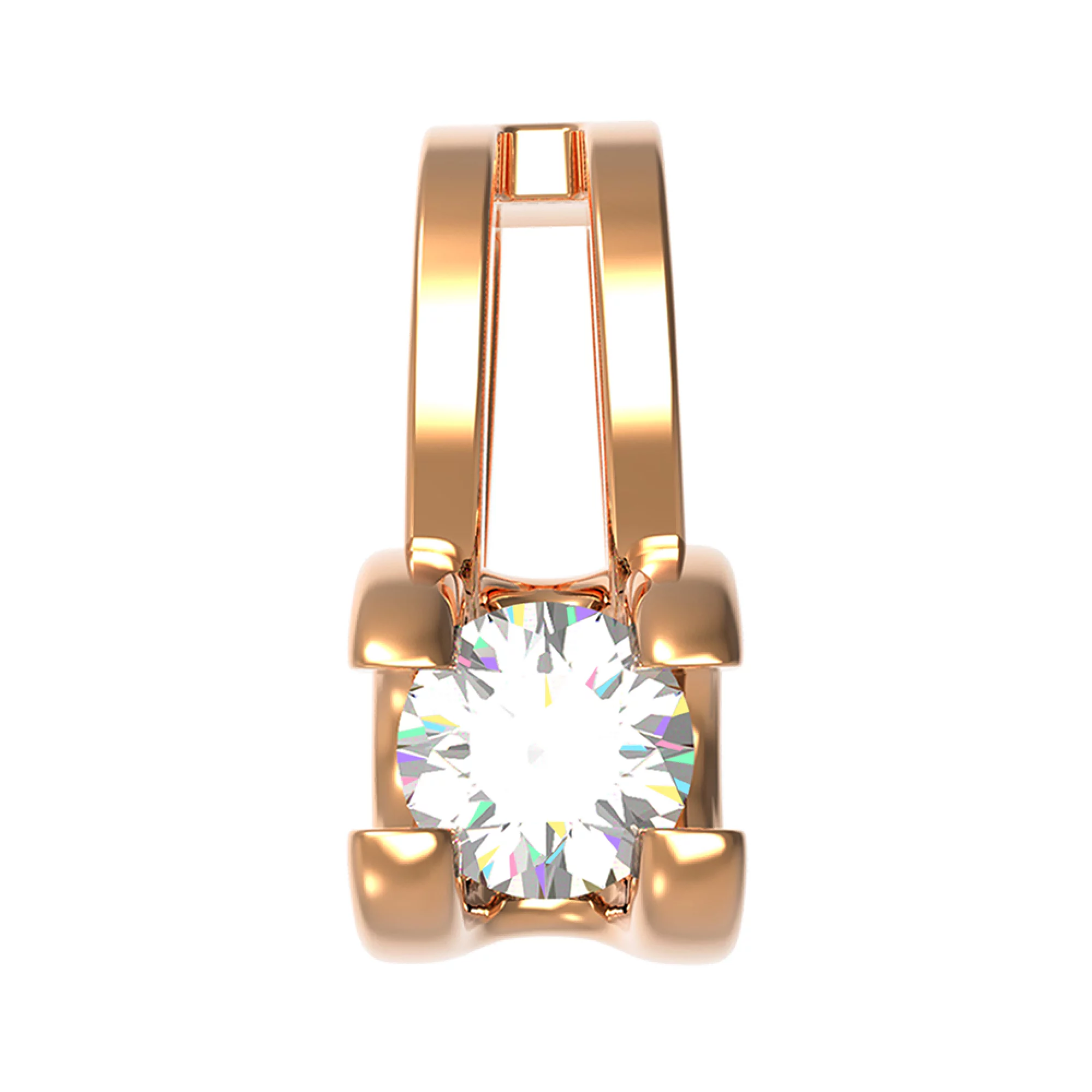 Золотая подвеска с бриллиантами - 443343 – изображение 1
