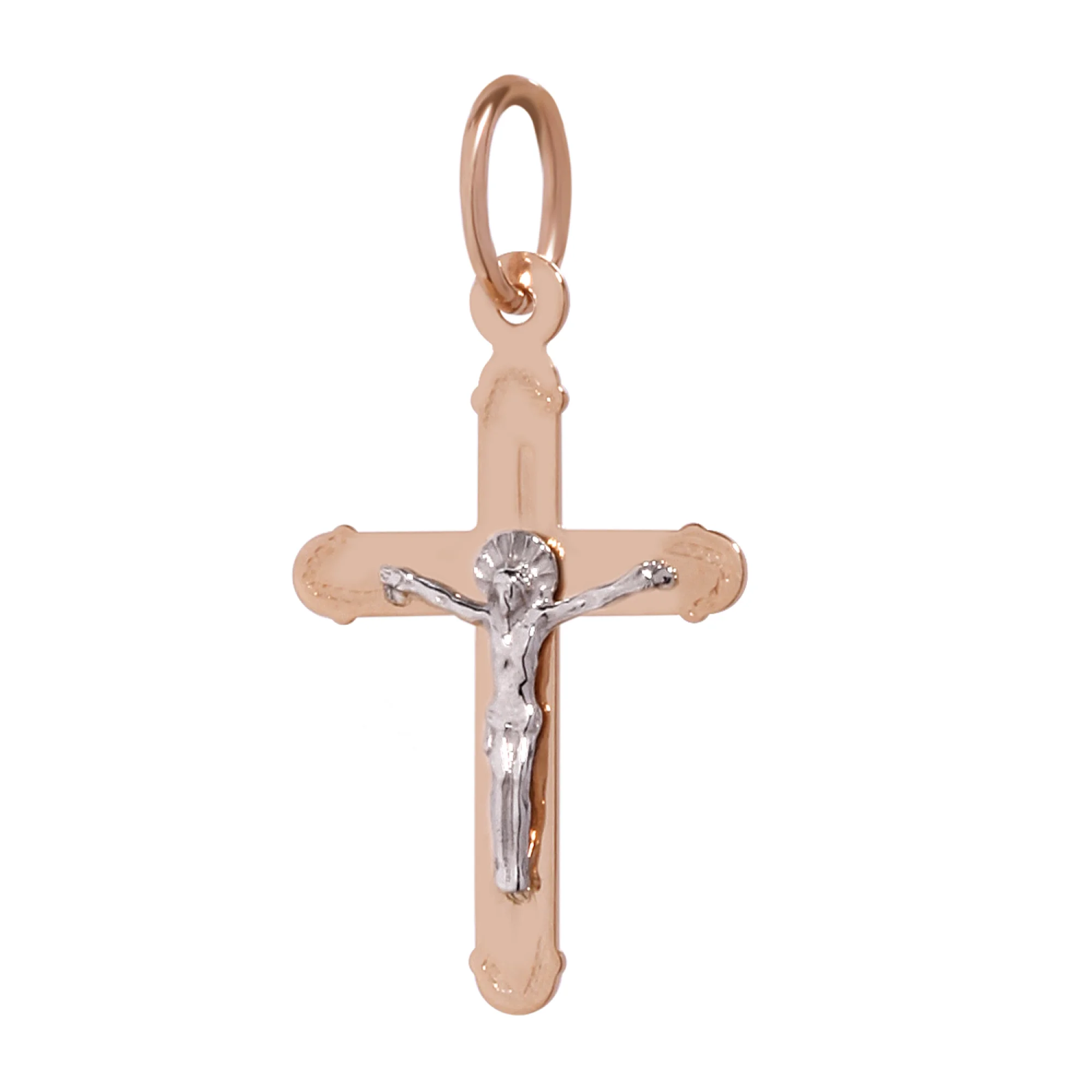 Крестик из комбинированного золота - 961558 - 1
