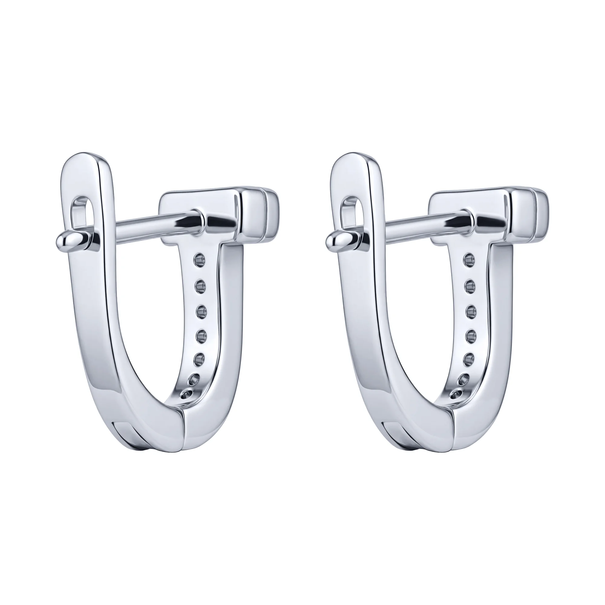 Серьги из серебра с фианитами  - 2205883 - 2