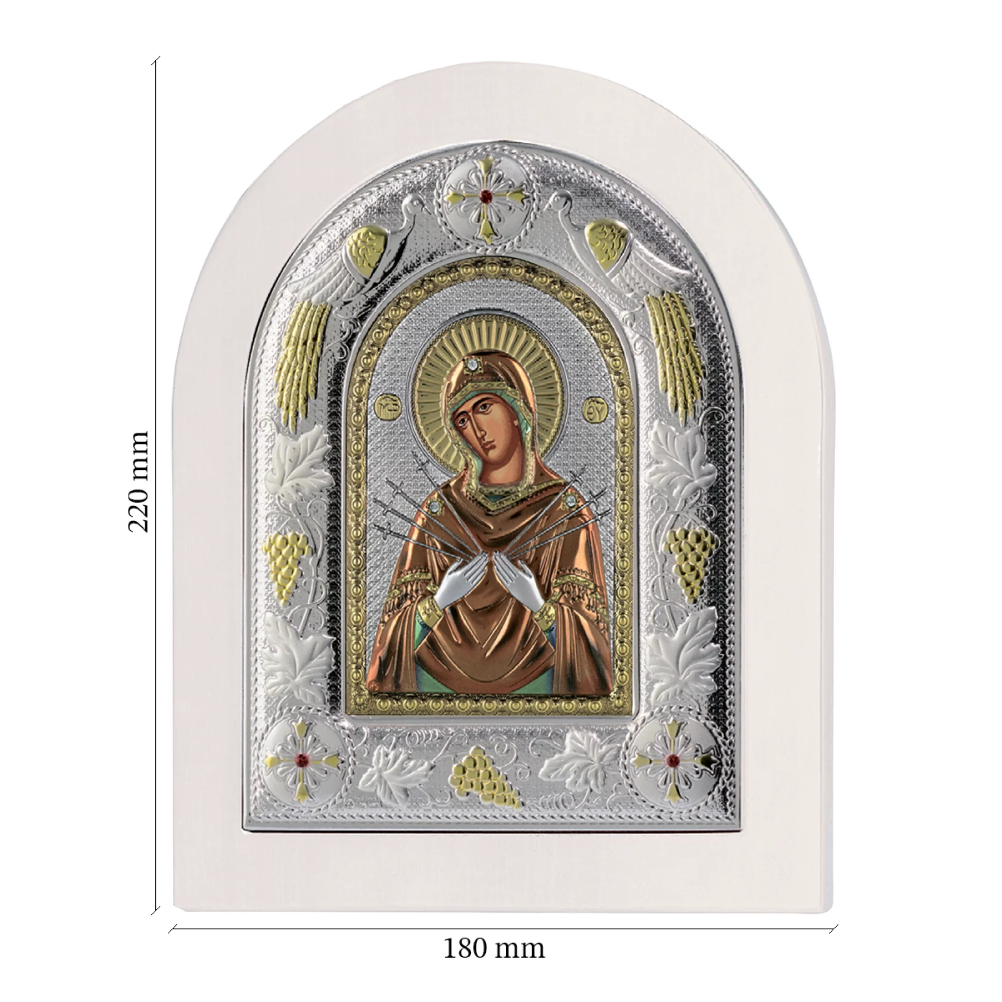 Икона Богородиця "Семистрельная" 180х220 мм - 972893 – изображение 2