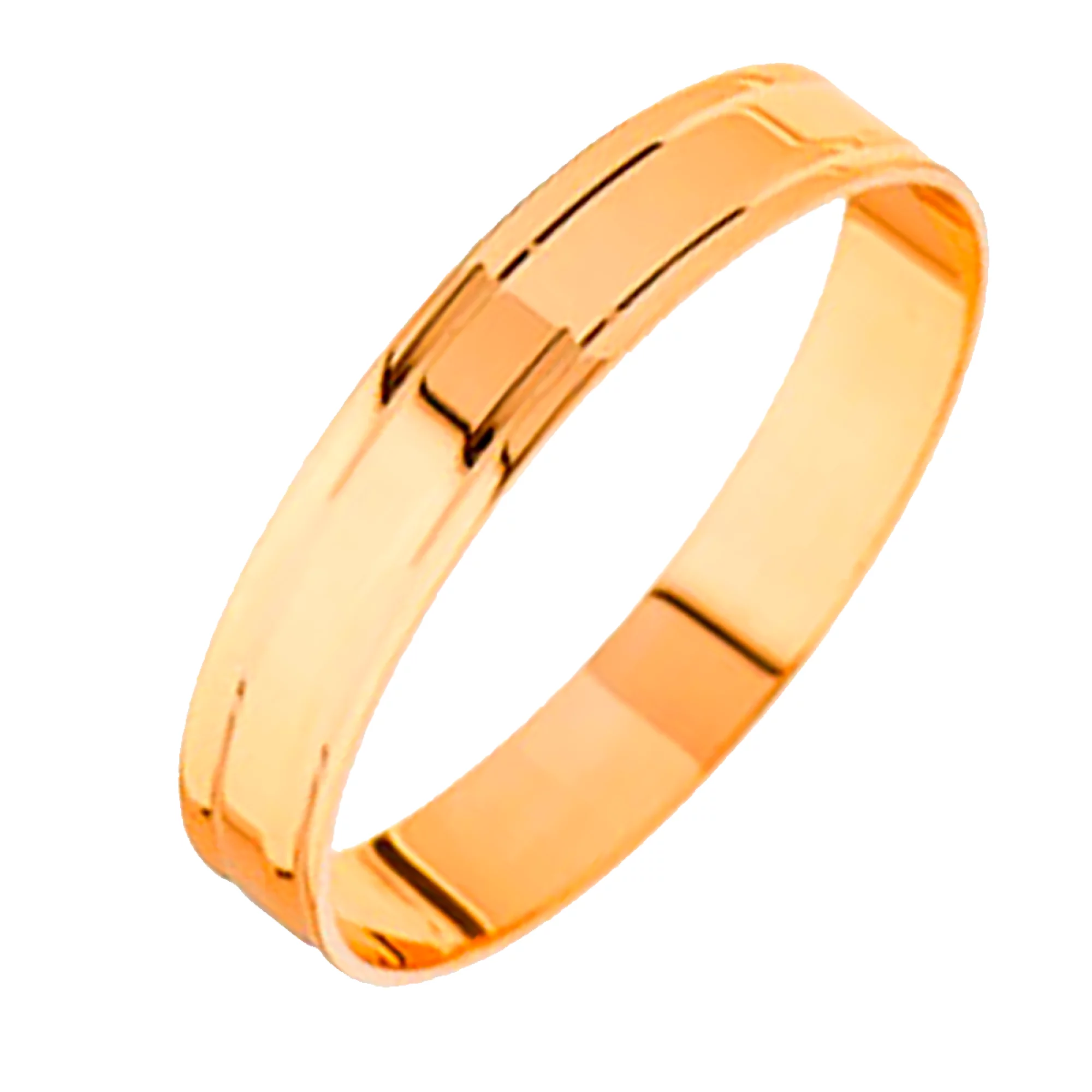 Обручальное кольцо из красного золота американка - 970427 – изображение 1