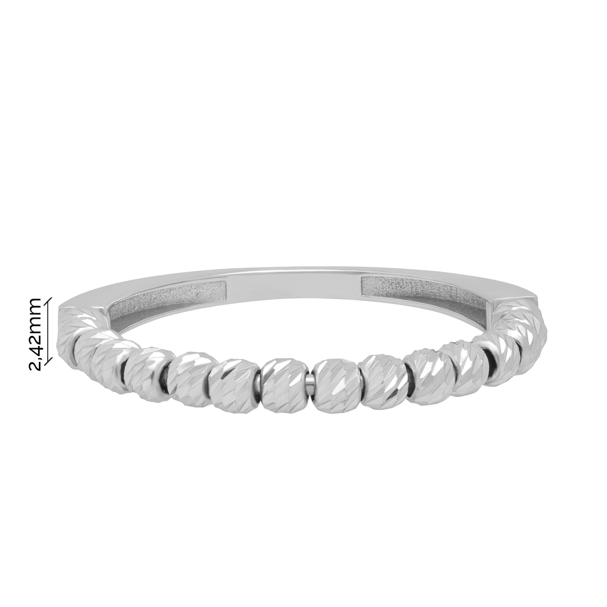 Кольцо с шариками из белого золота - 1630656 - 5