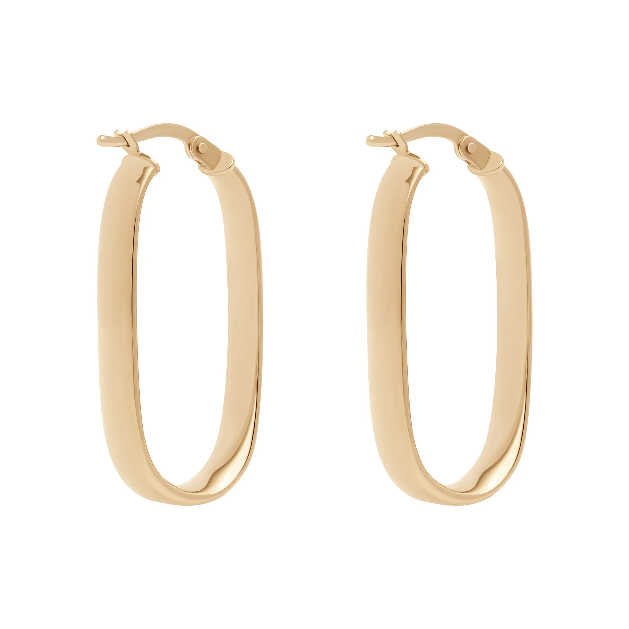 Сережки-кольца из красного золота - 1737632 - 5