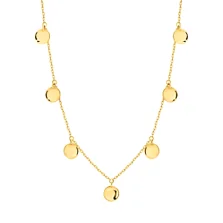 Кольє з червоного золота з підвісками "Монети" якірне плетіння - 457719