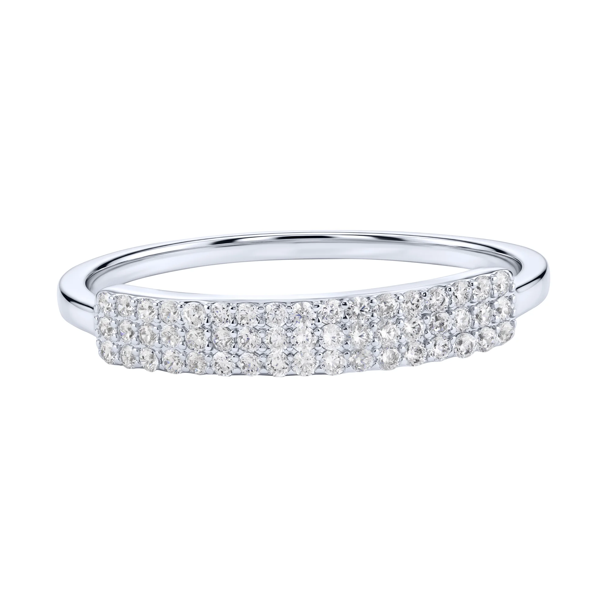 Серебряное кольцо с фианитами - 2289419 - 2