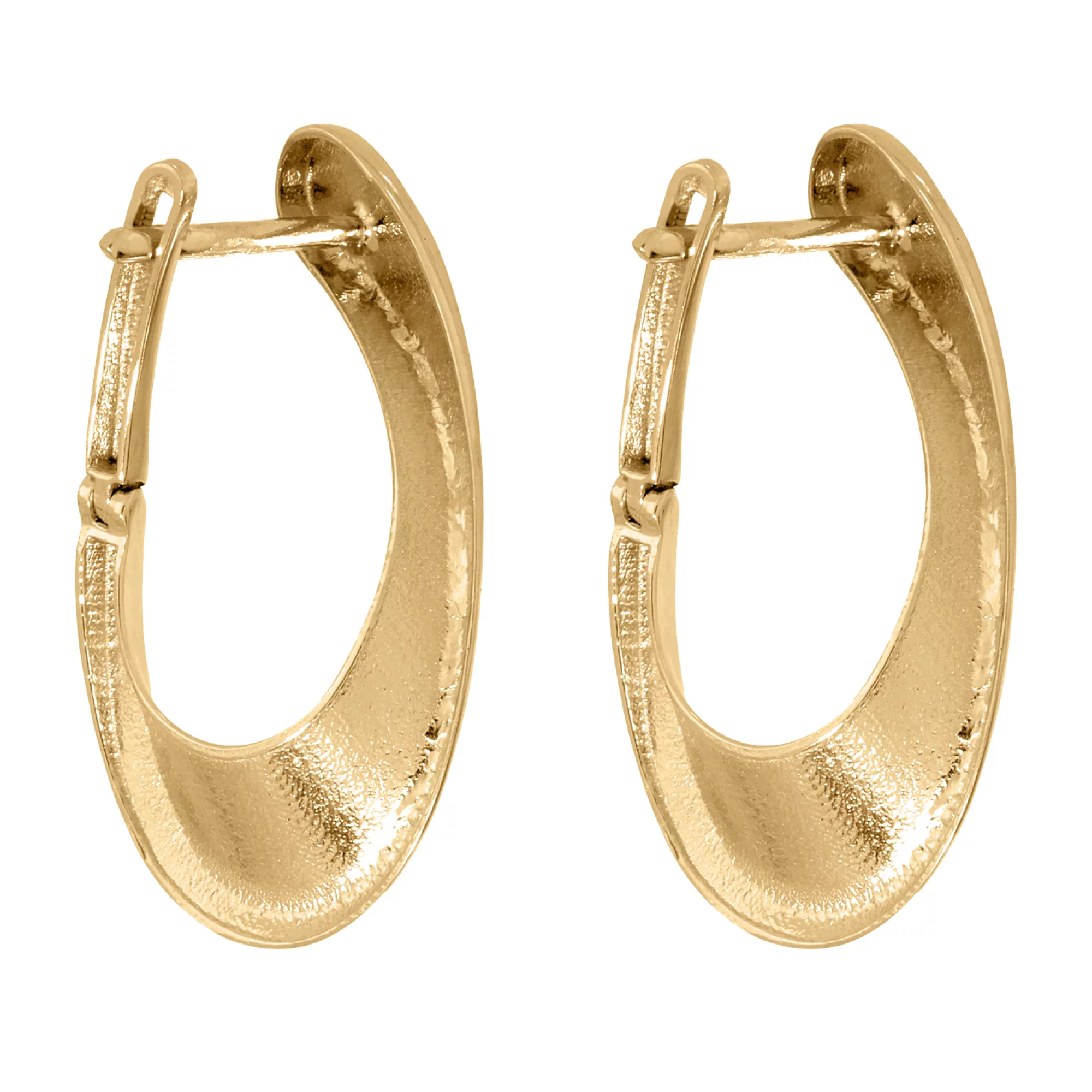 Сережки из красного золота в форме "Капли" - 964156 – изображение 2