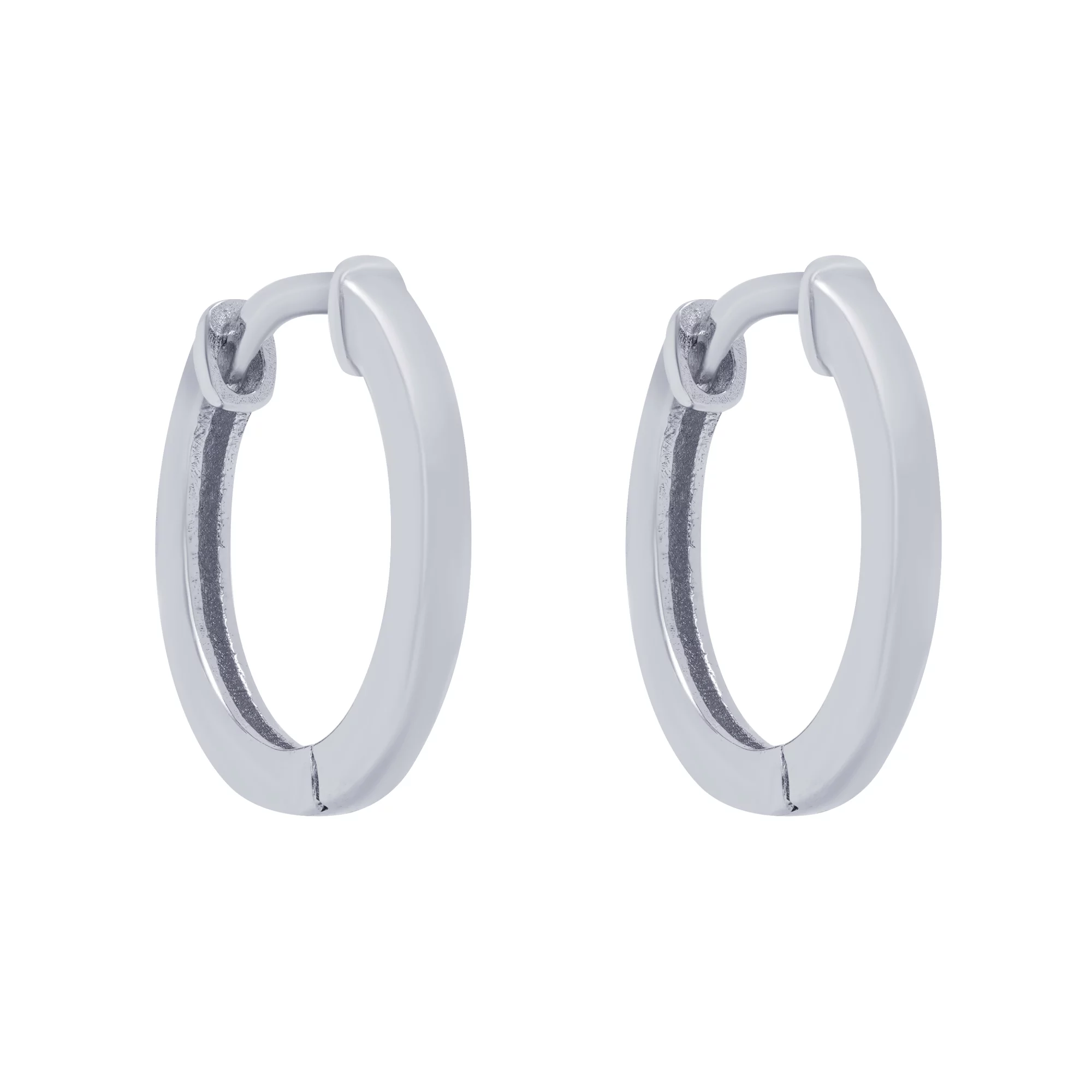 Срібні сережки-кільця - 1668883 – зображення 1