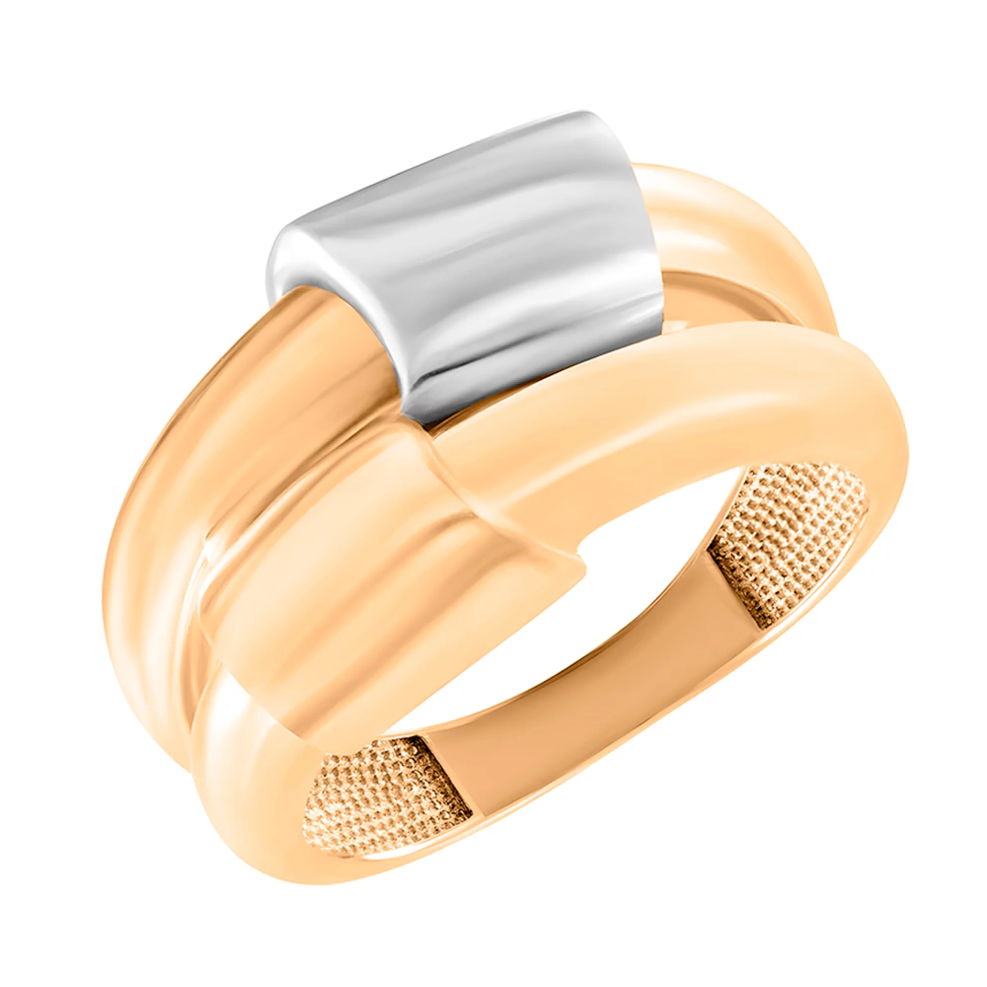 Кольцо из комбинированого золота - 970734 – изображение 1