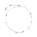 Серебряный браслет "Шарики" якорное плетение - 2153431