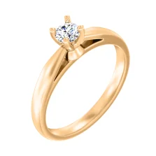 Каблучка із червоного золота з діамантом - 2120872