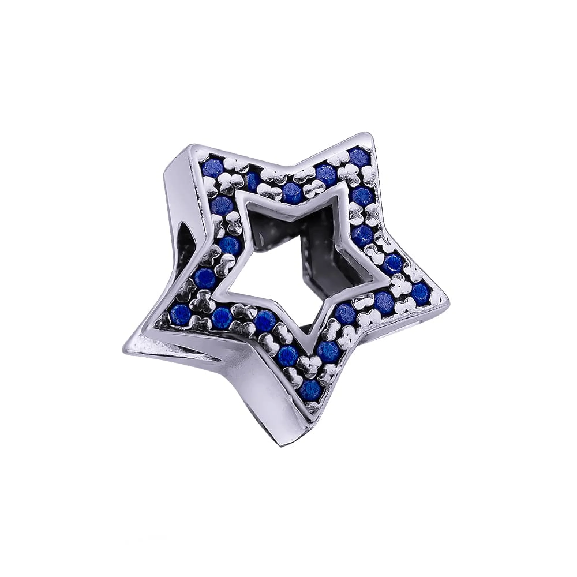 Серебряный шарм "Звезда" - 458280 - 1