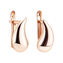 Сережки з червоного золота "Крапля"