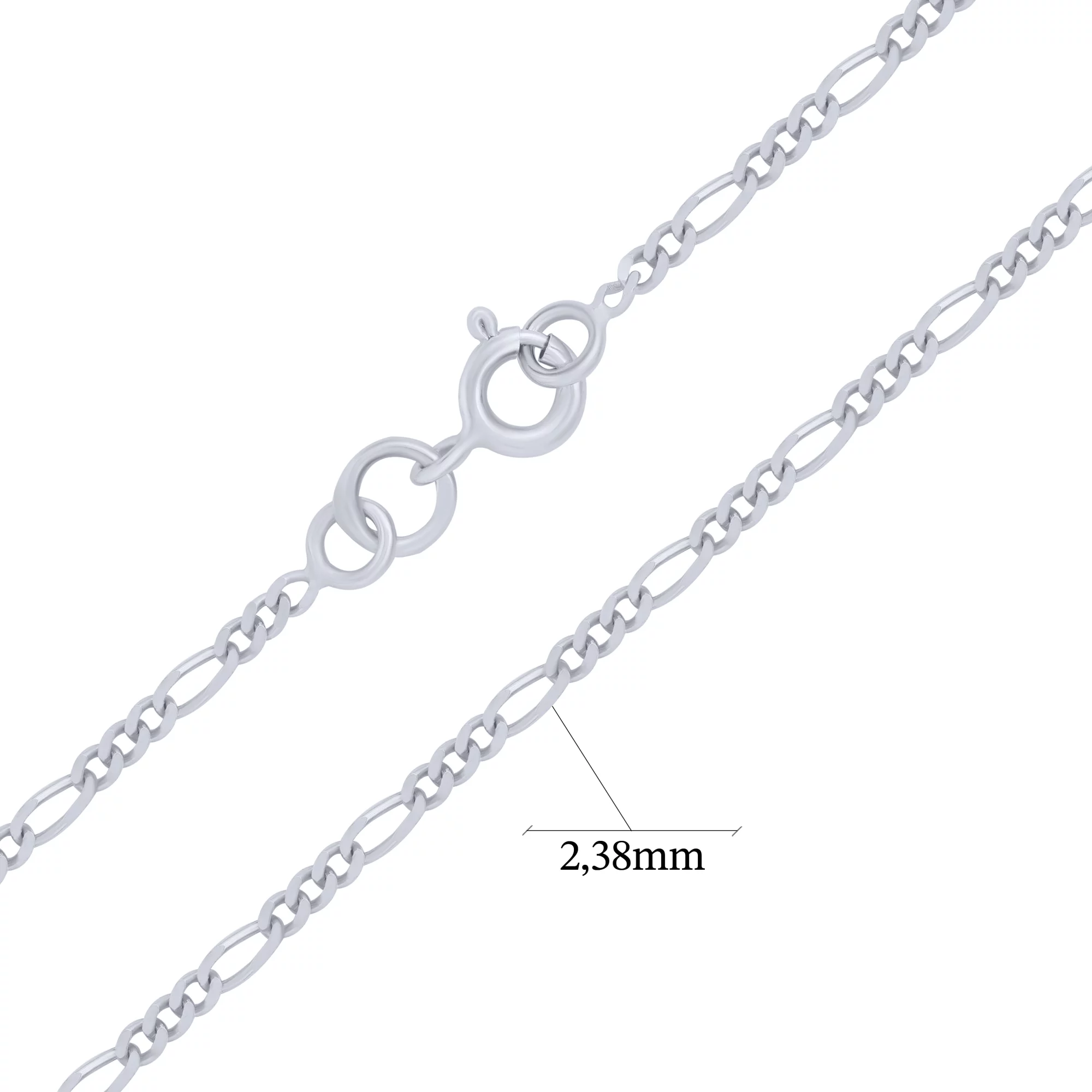 Серебряная цепочка плетение фигаро - 1685813 – изображение 2