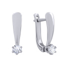 Серьги из белого золота с бриллиантами - 637708