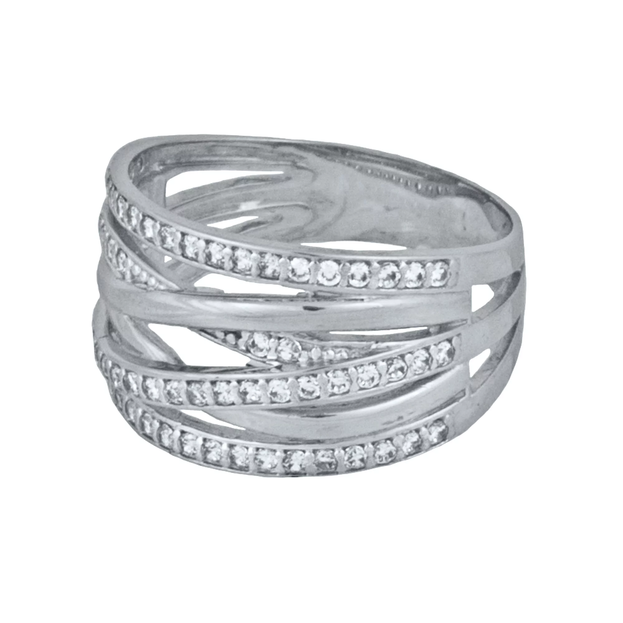 Серебряное кольцо с цирконием - 666638 – изображение 3