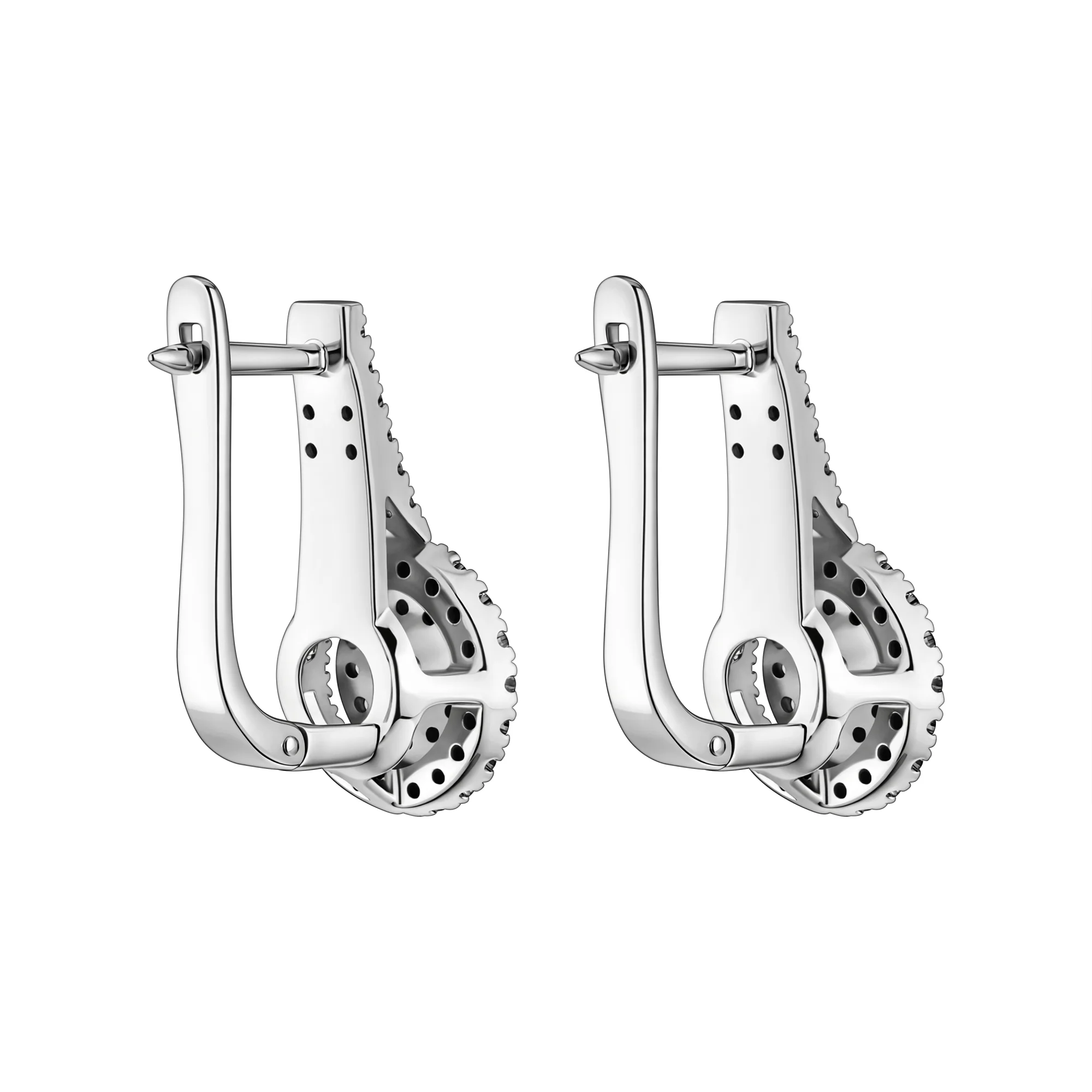 Серьги с бриллиантами в белом золоте - 2182692 - 2