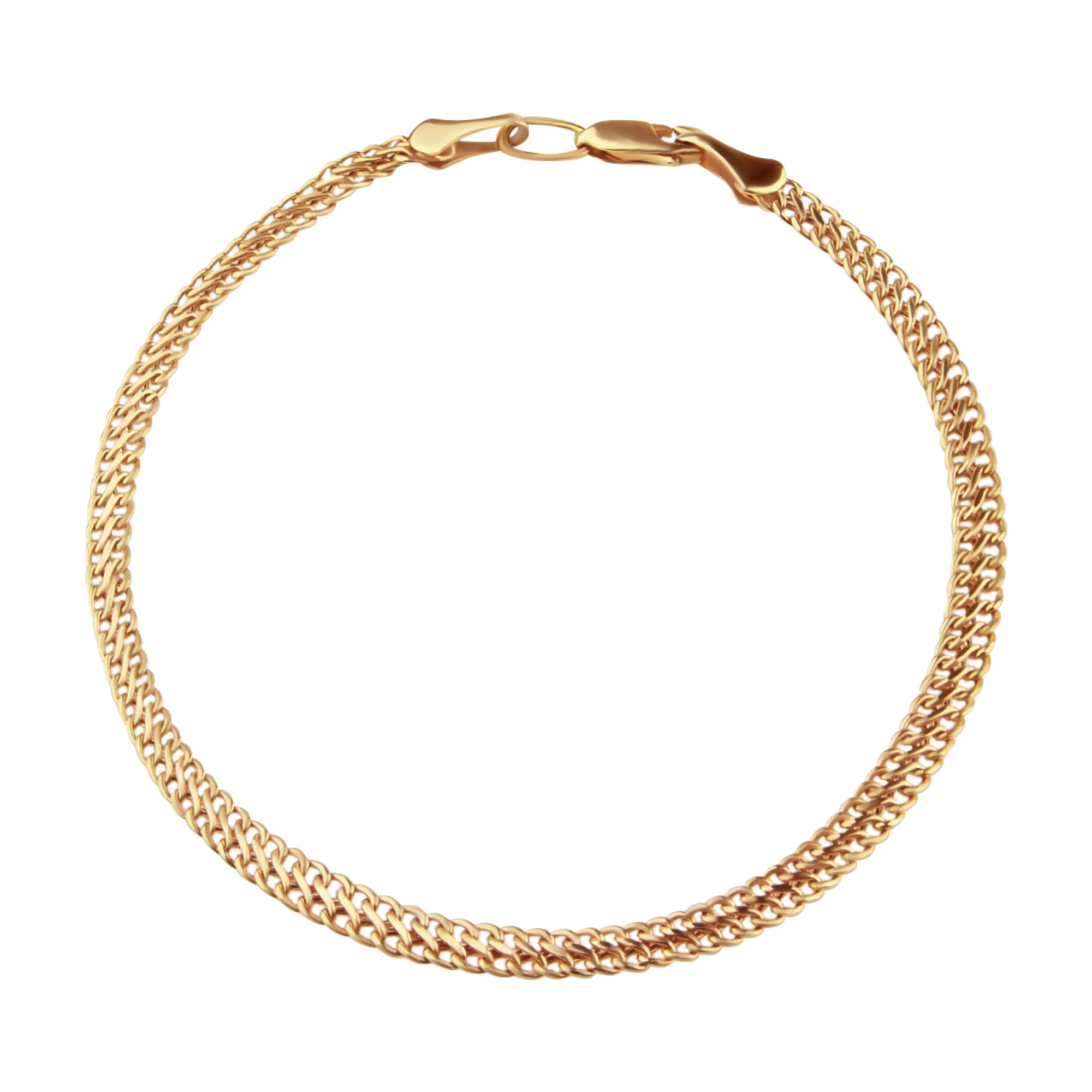 Золотий браслет плетіння Панцир - 466701 – зображення 1