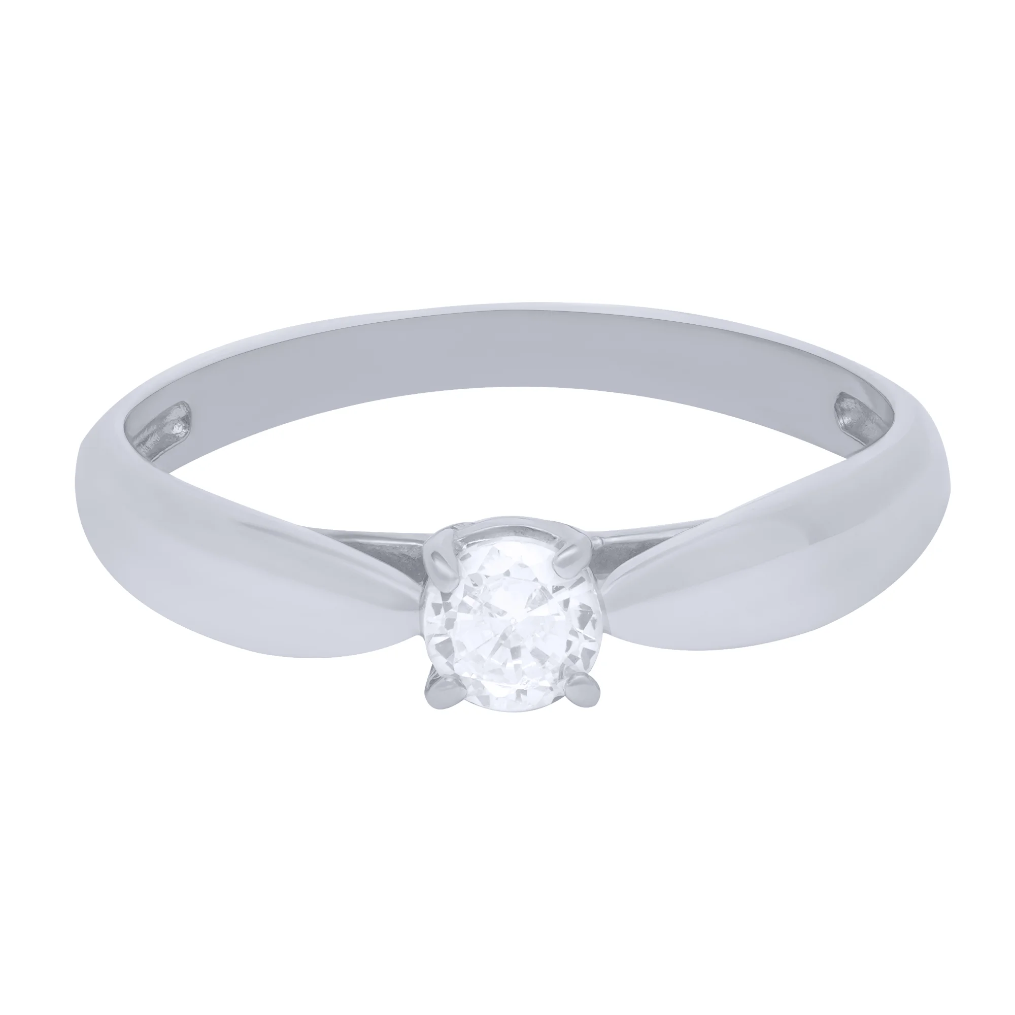 Серебряное кольцо с фианитом - 1682987 - 2