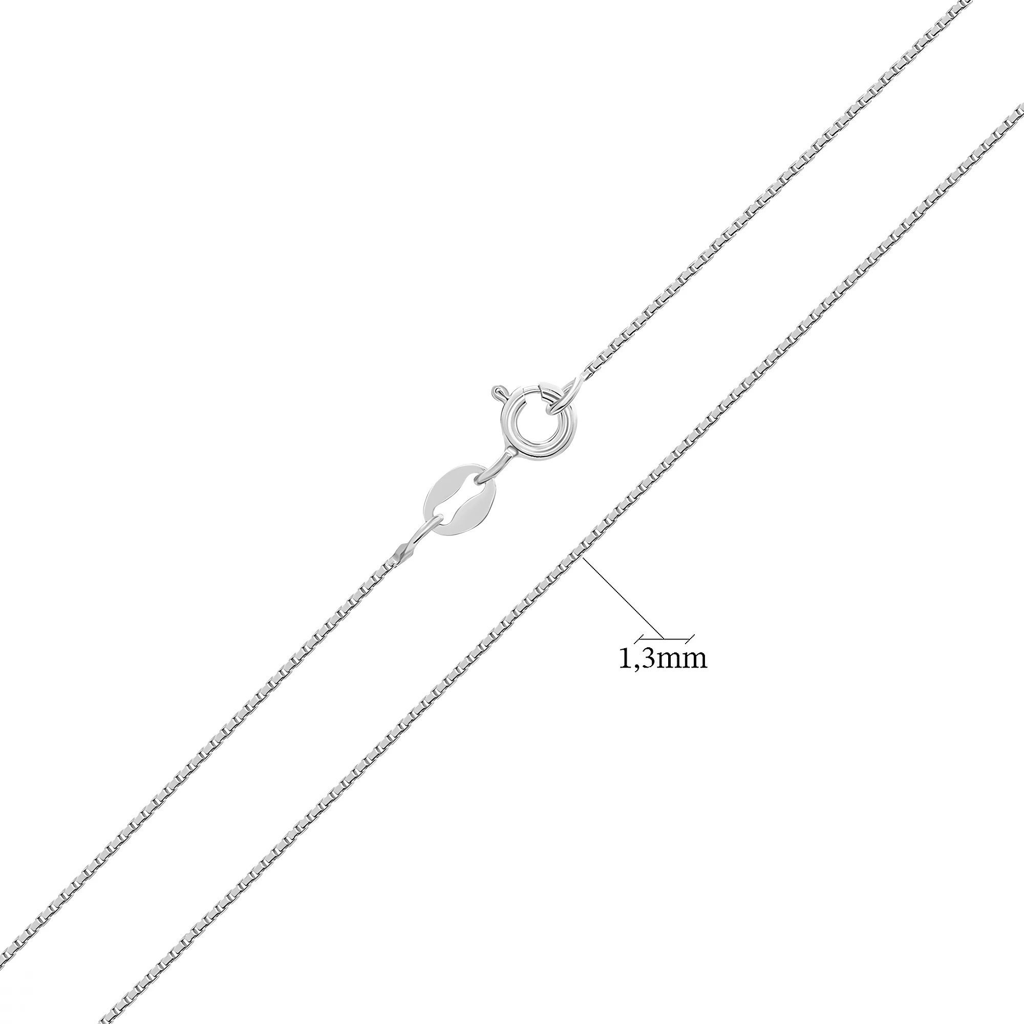 Ланцюг з білого золота плетіння венеціанське - 1095020 – зображення 2