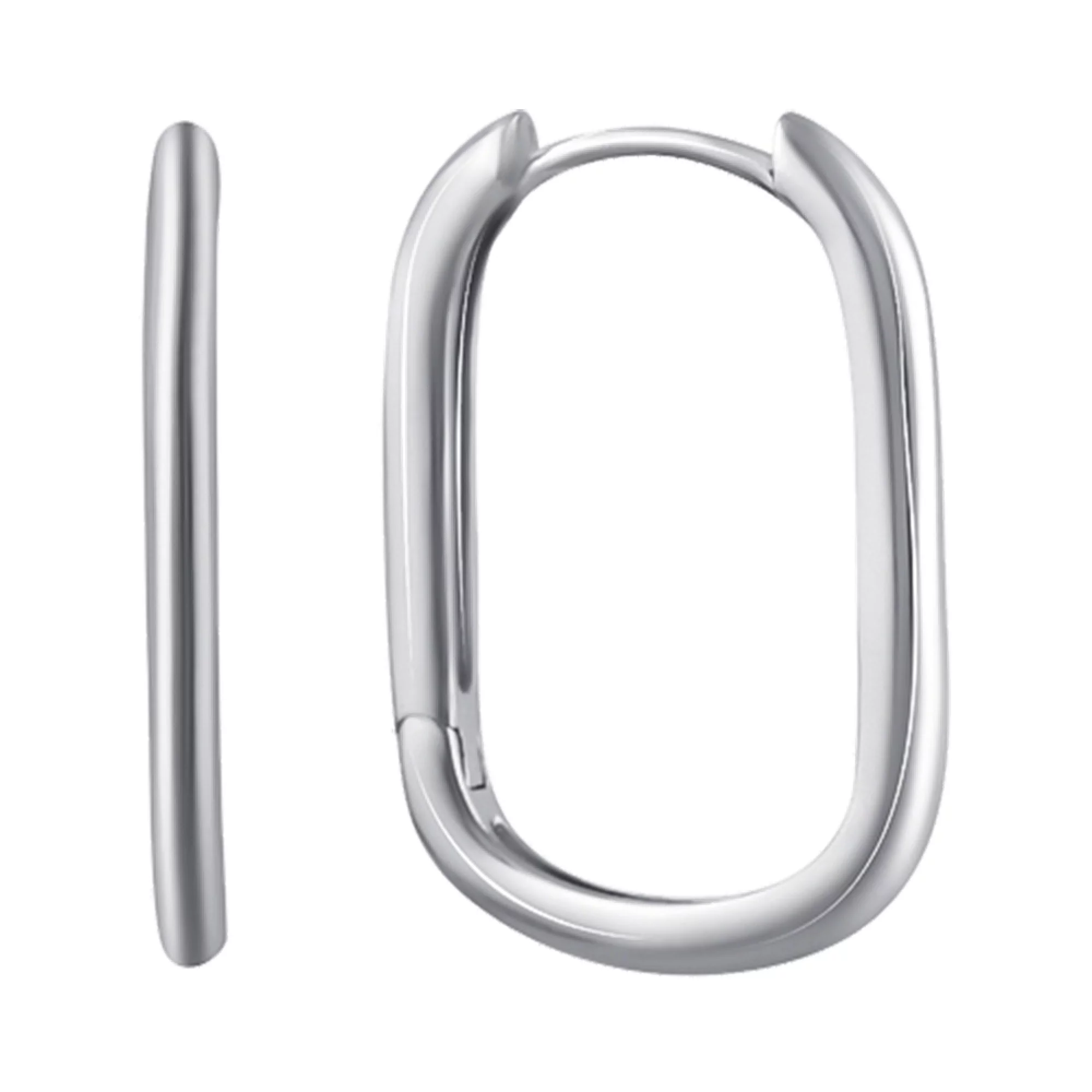 Сережки зі срібла тонкі "Мінімалізм" - 1483992 – зображення 1