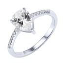 Серебряное кольцо с фианитами - 2287911