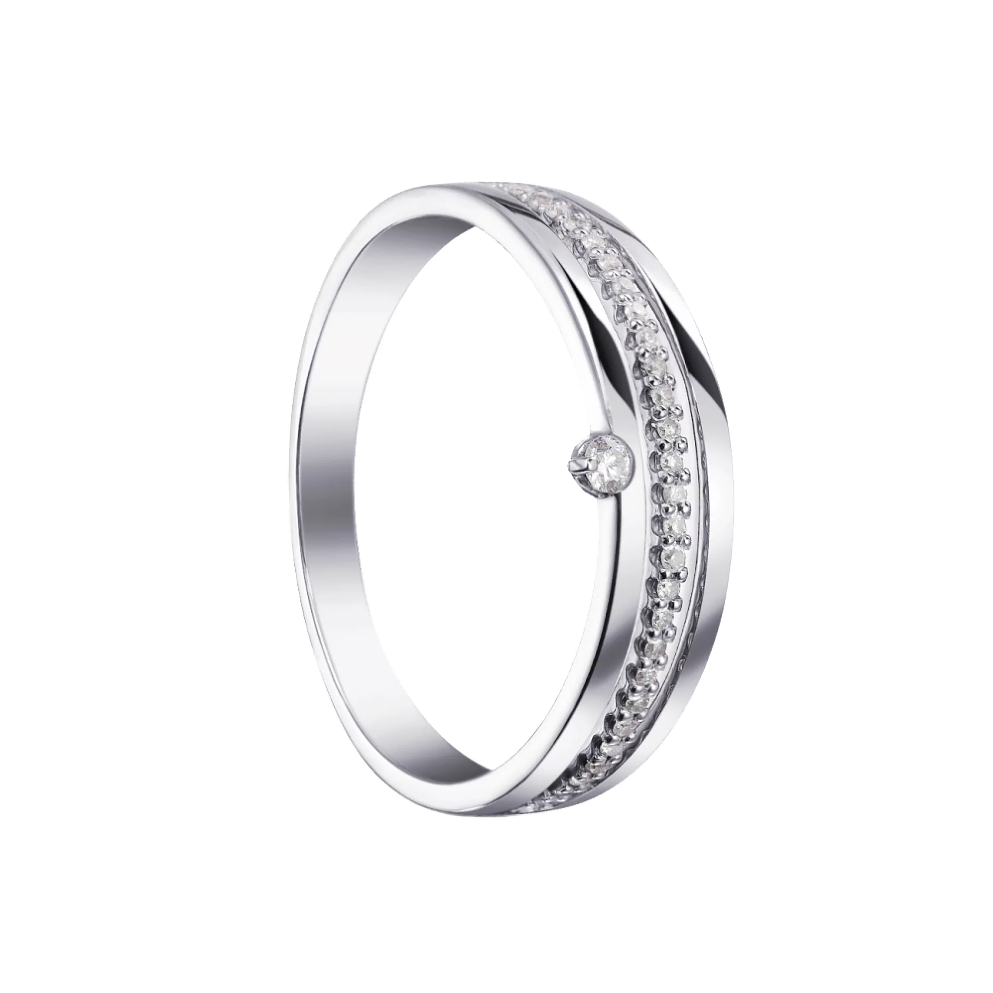 Золотое кольцо с бриллиантами - 512389 – изображение 1