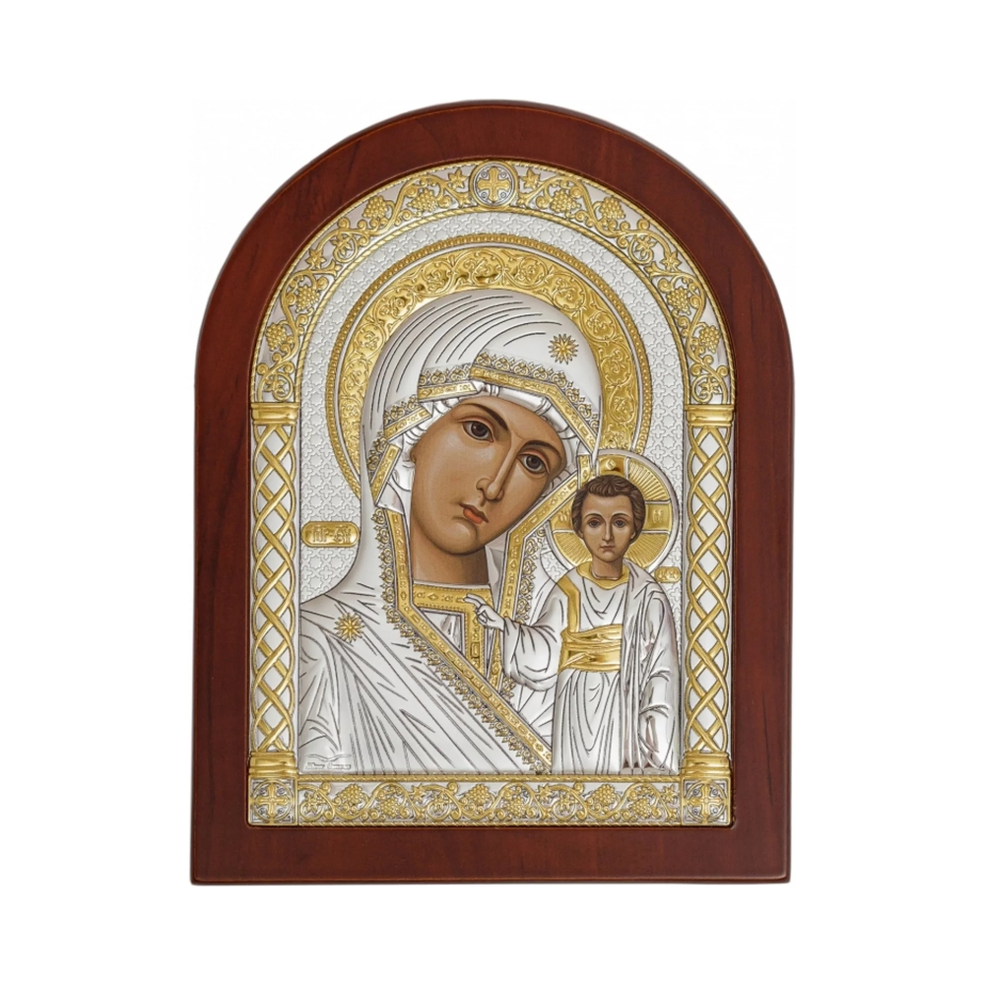 Ікона з срібла Божа Мати "Казанська" 147х197 мм - 1316280 – зображення 1