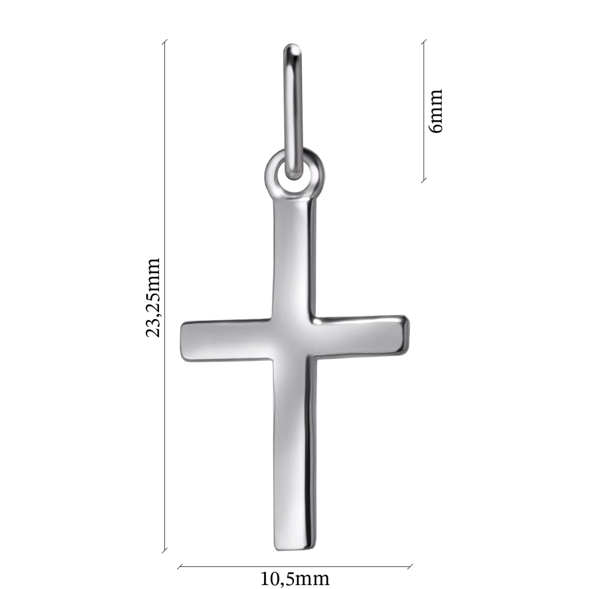 Срібний декоративний хрестик - 802926 – зображення 2