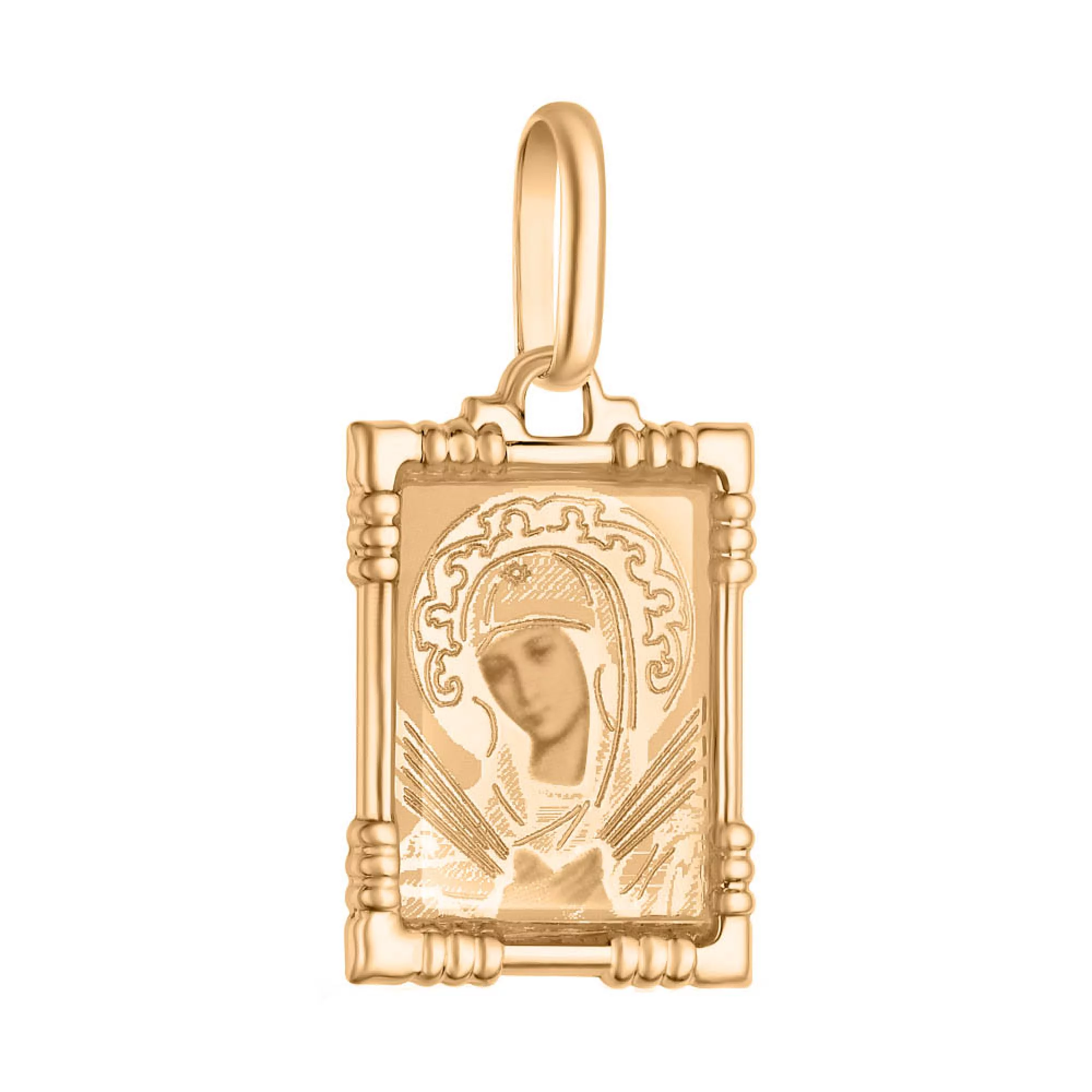 Ладанка золотая Божья Матерь "Семистрельная" - 1583189 – изображение 1
