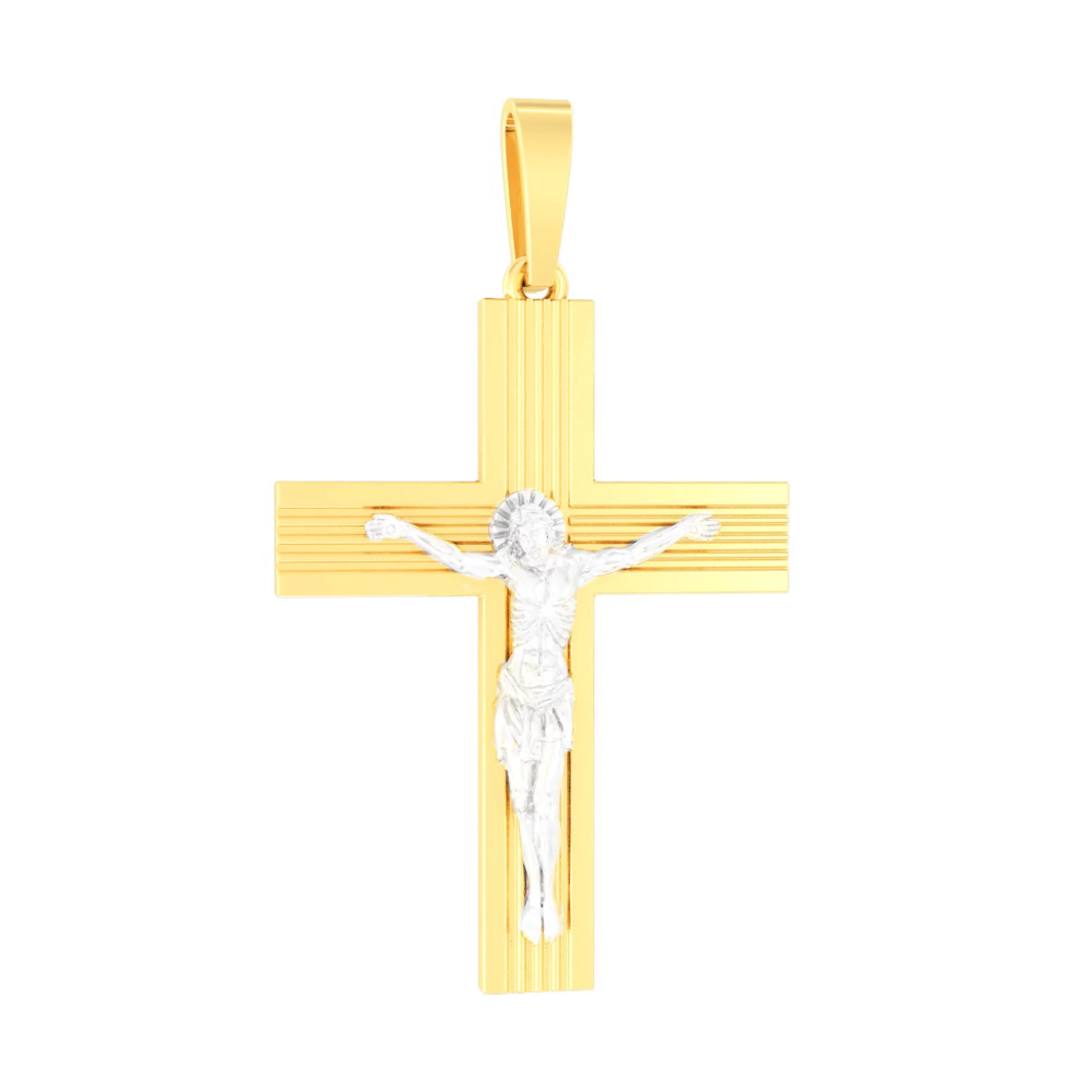 Хрестик з лимонного золота - 959267 – зображення 1