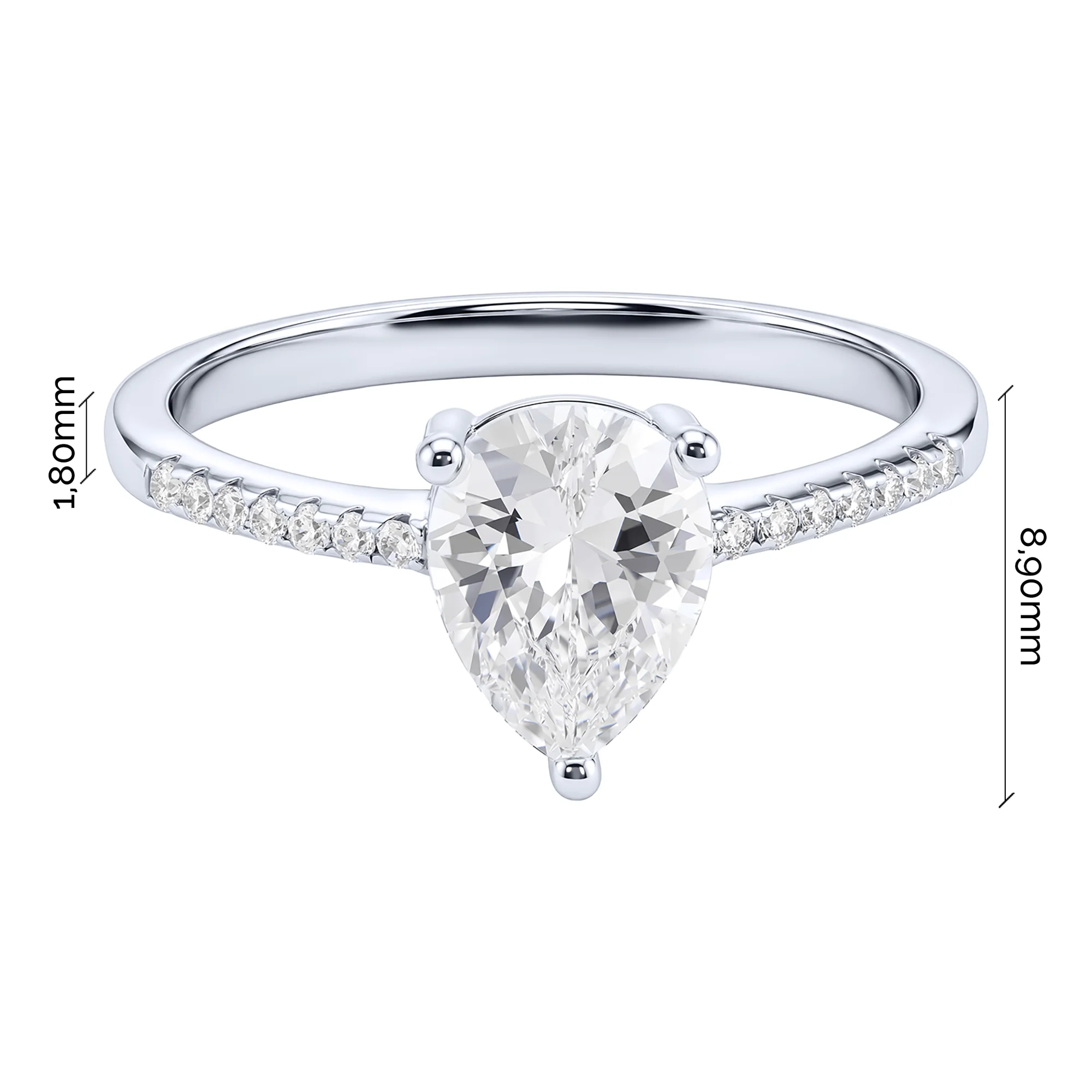 Серебряное кольцо с фианитами - 2287911 - 3