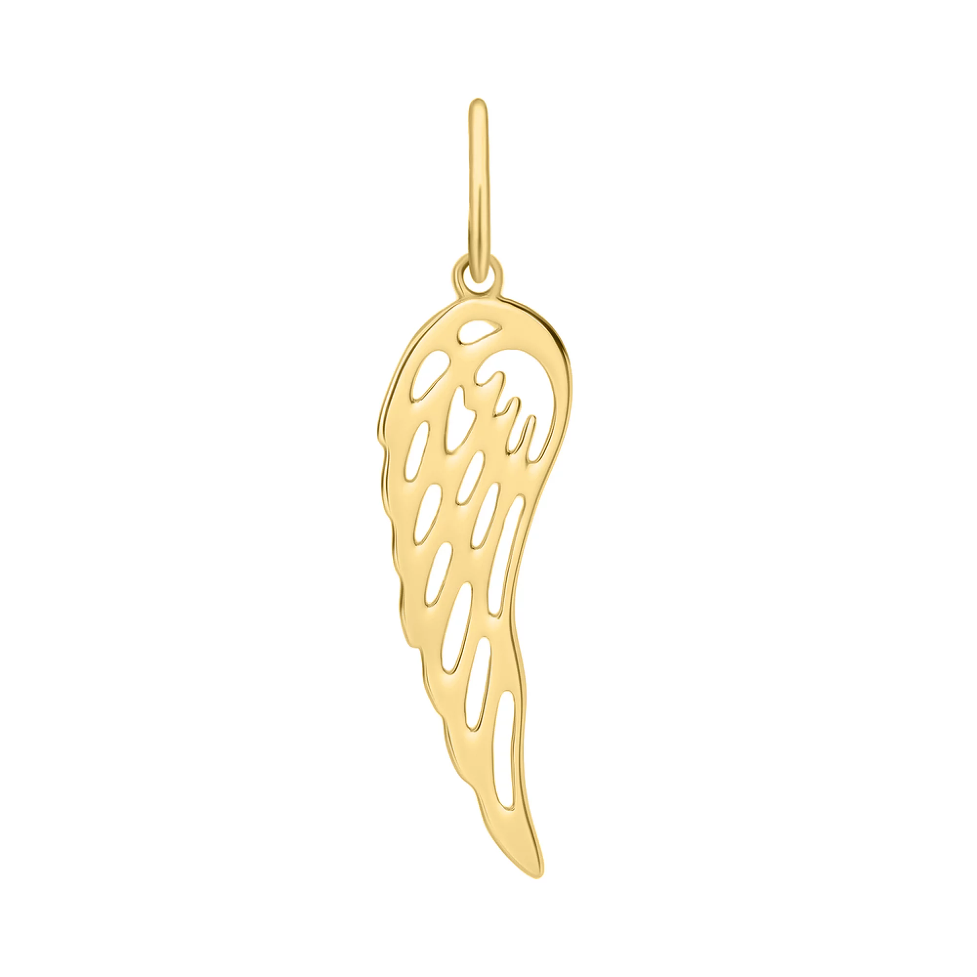 Подвеска из лимонного золота "Крыло" - 965527 – изображение 1