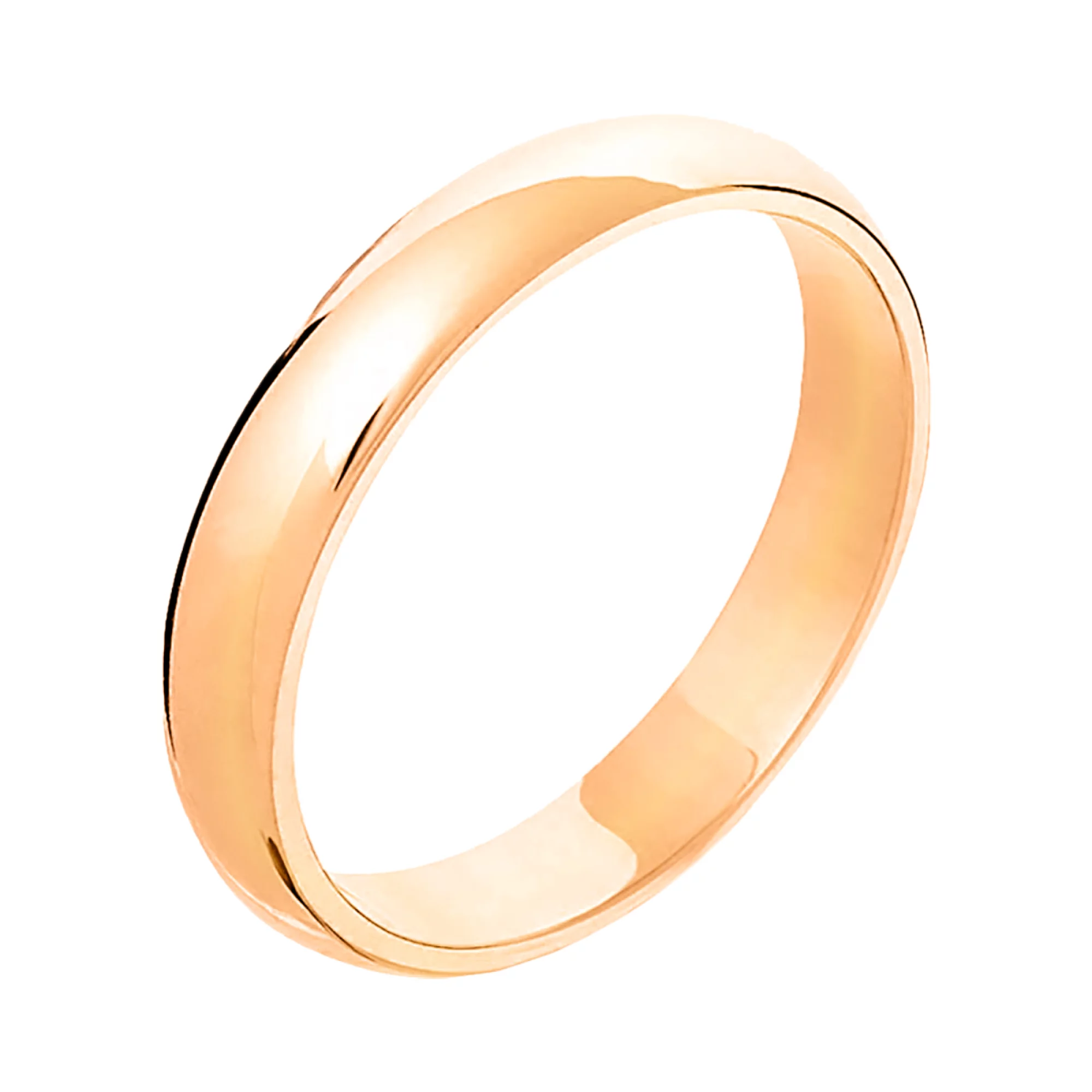 Обручальное кольцо из красного золота классическое - 569909 – изображение 1