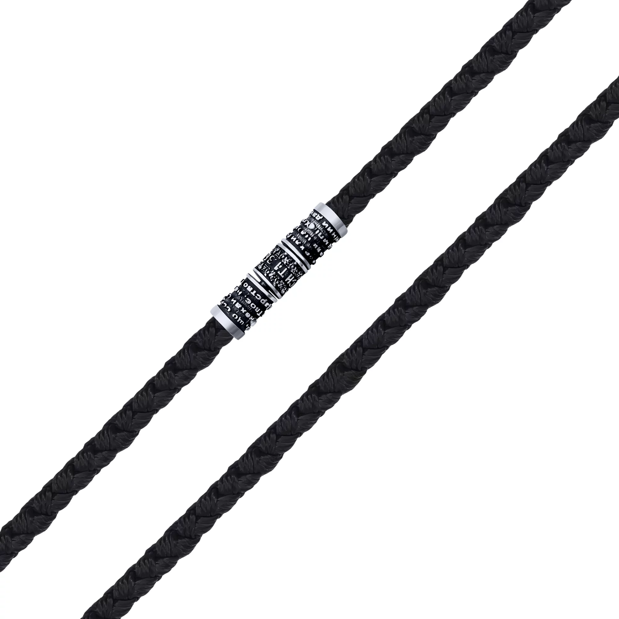 Шелковый шнурок с серебром и чернением - 1715681 – изображение 1