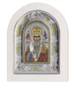 Ікона срібна "Миколай Чудотворець" - 961137