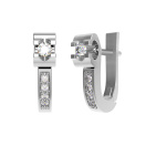 Серьги из белого золота с бриллиантами - 629300