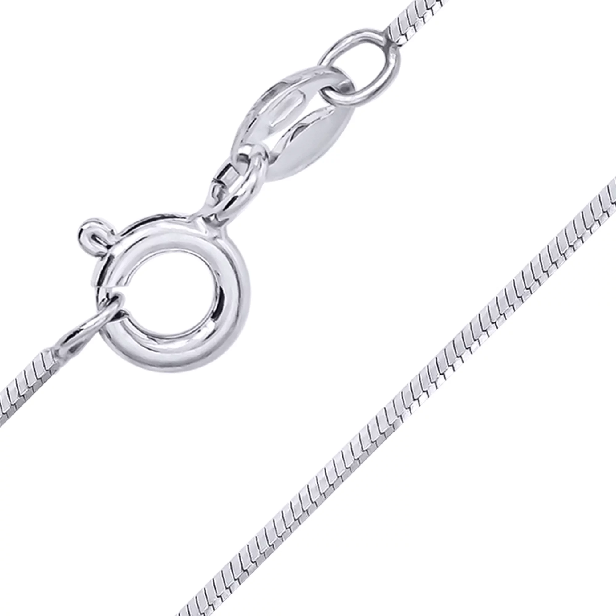 Серебряная цепочка плетение снейк - 637352 – изображение 1