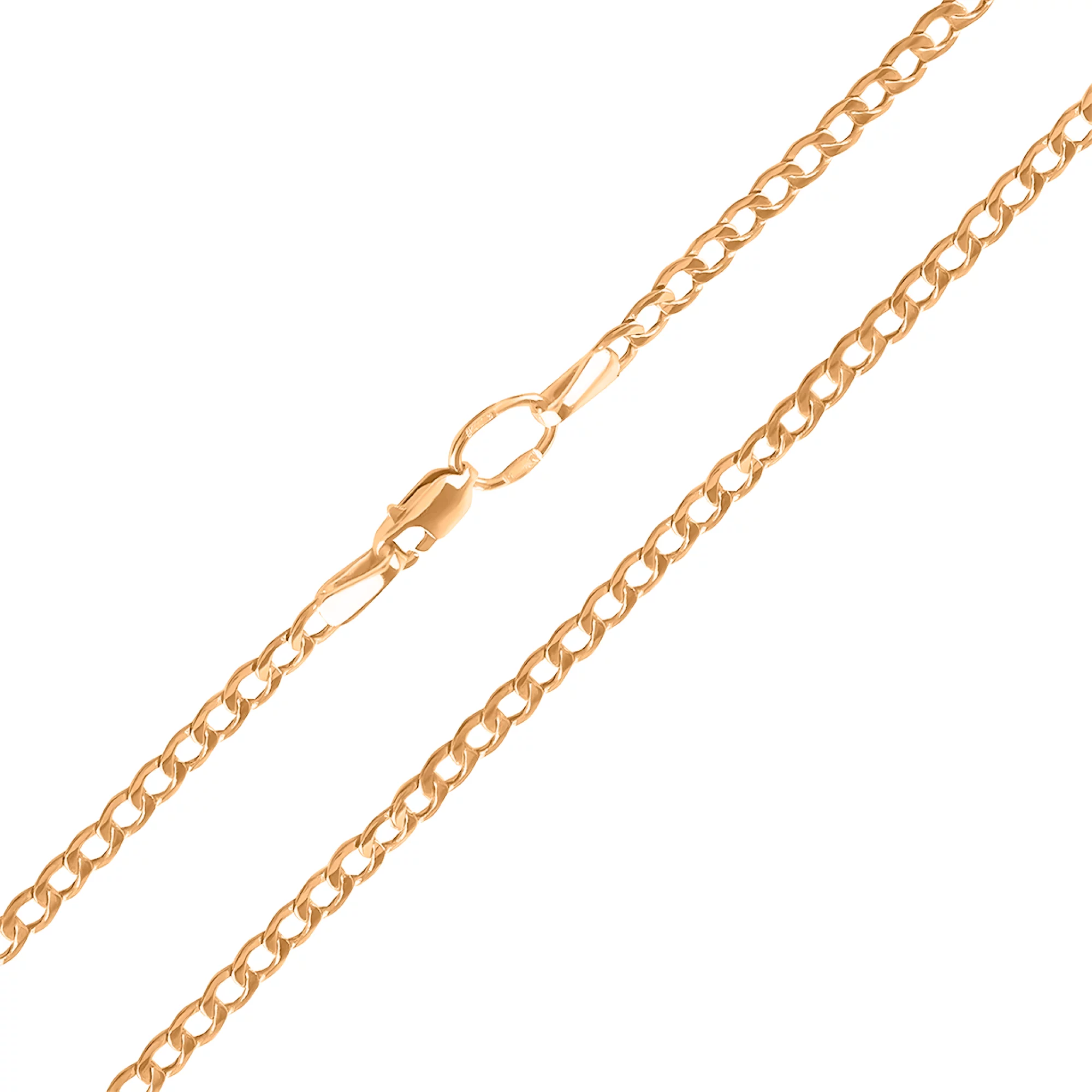 Цепочка из красного золота с плетением панцирь - 637448 – изображение 2
