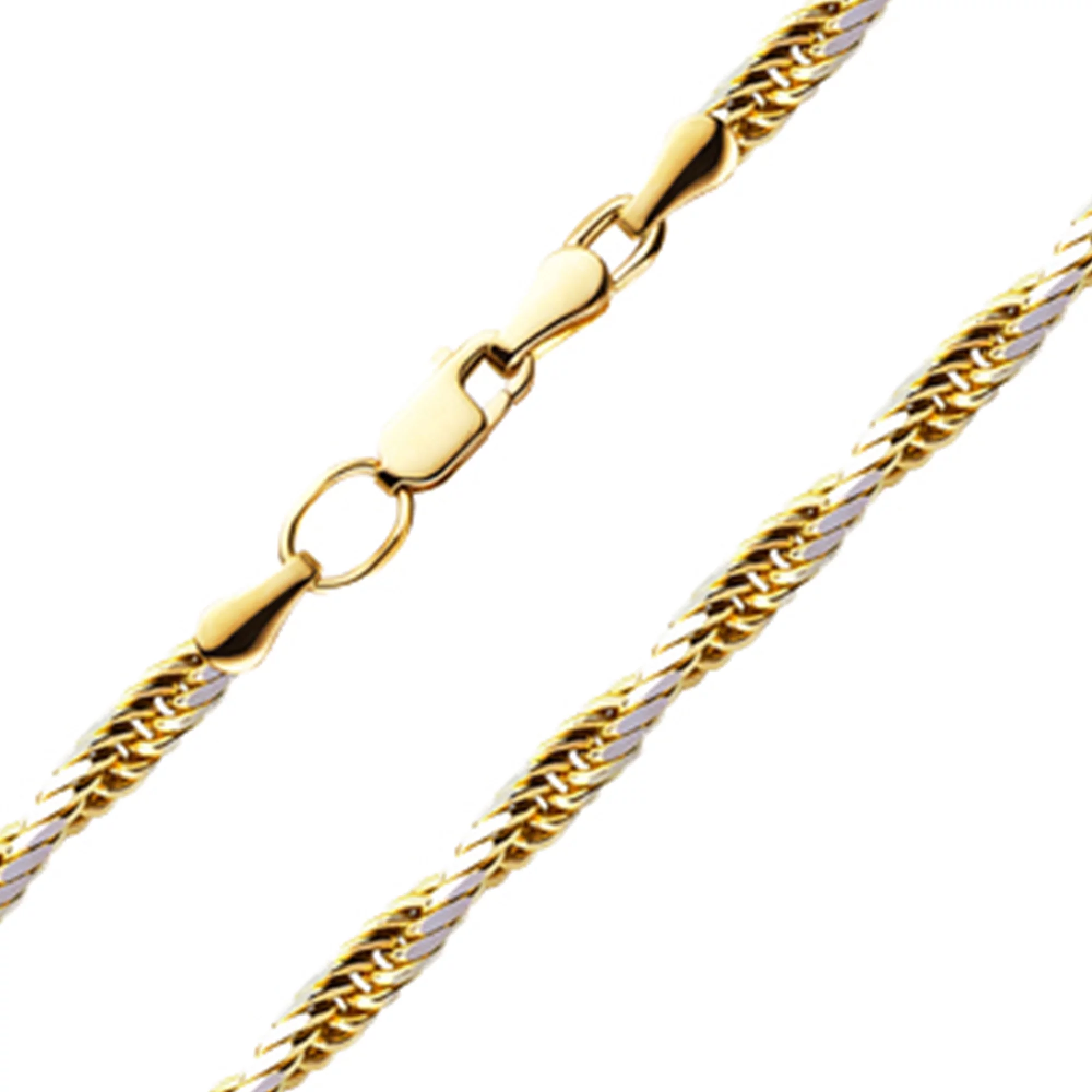 Ланцюг з комбінованого золота у плетінні джгут - 963967 – зображення 1