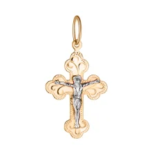 Хрестик у комбінованому золоті - 1777586