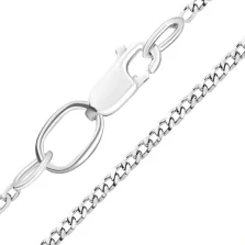 Ланцюжок у білому золоті панцирне плетіння - 1699781