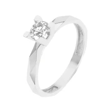 Каблучка в білому золоті з фіанітом - 1618608