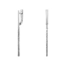 Серебряное сережки с подвесом из фианитов - 969078