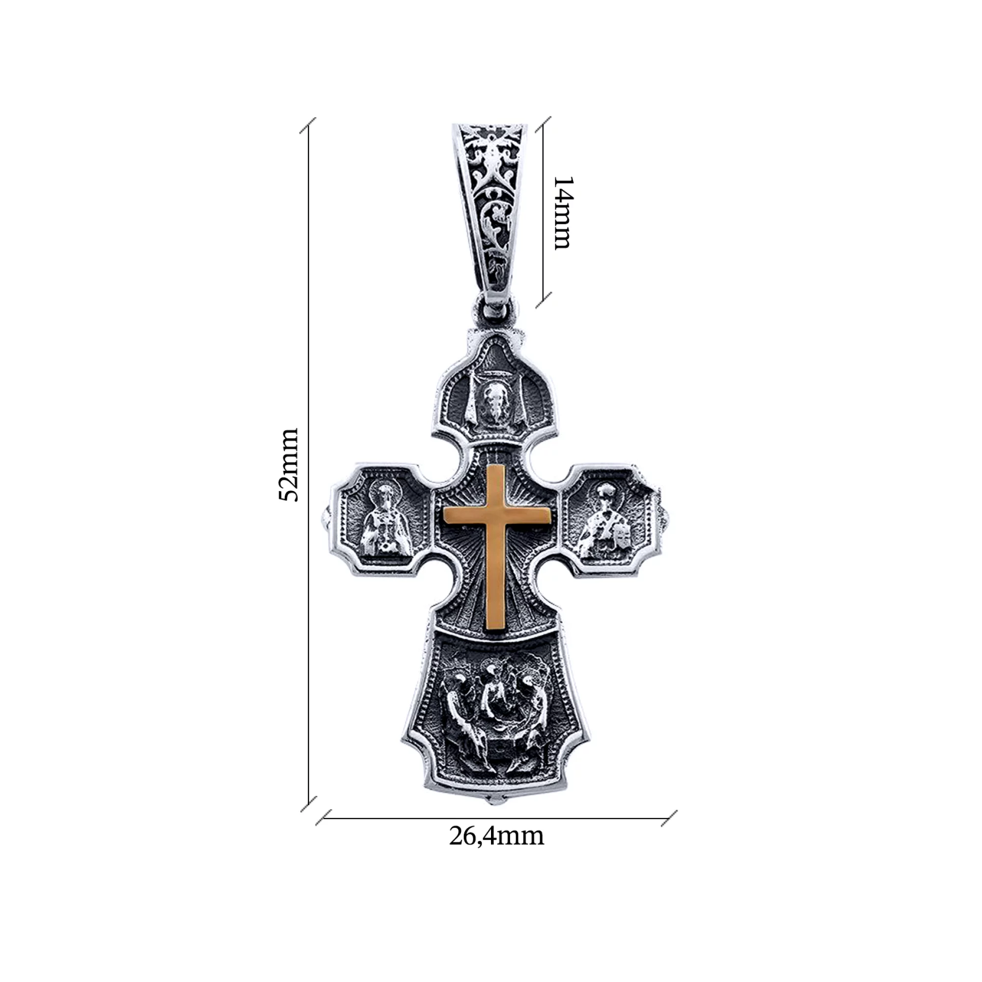 Православний срібний хрест - 1609397 – зображення 2
