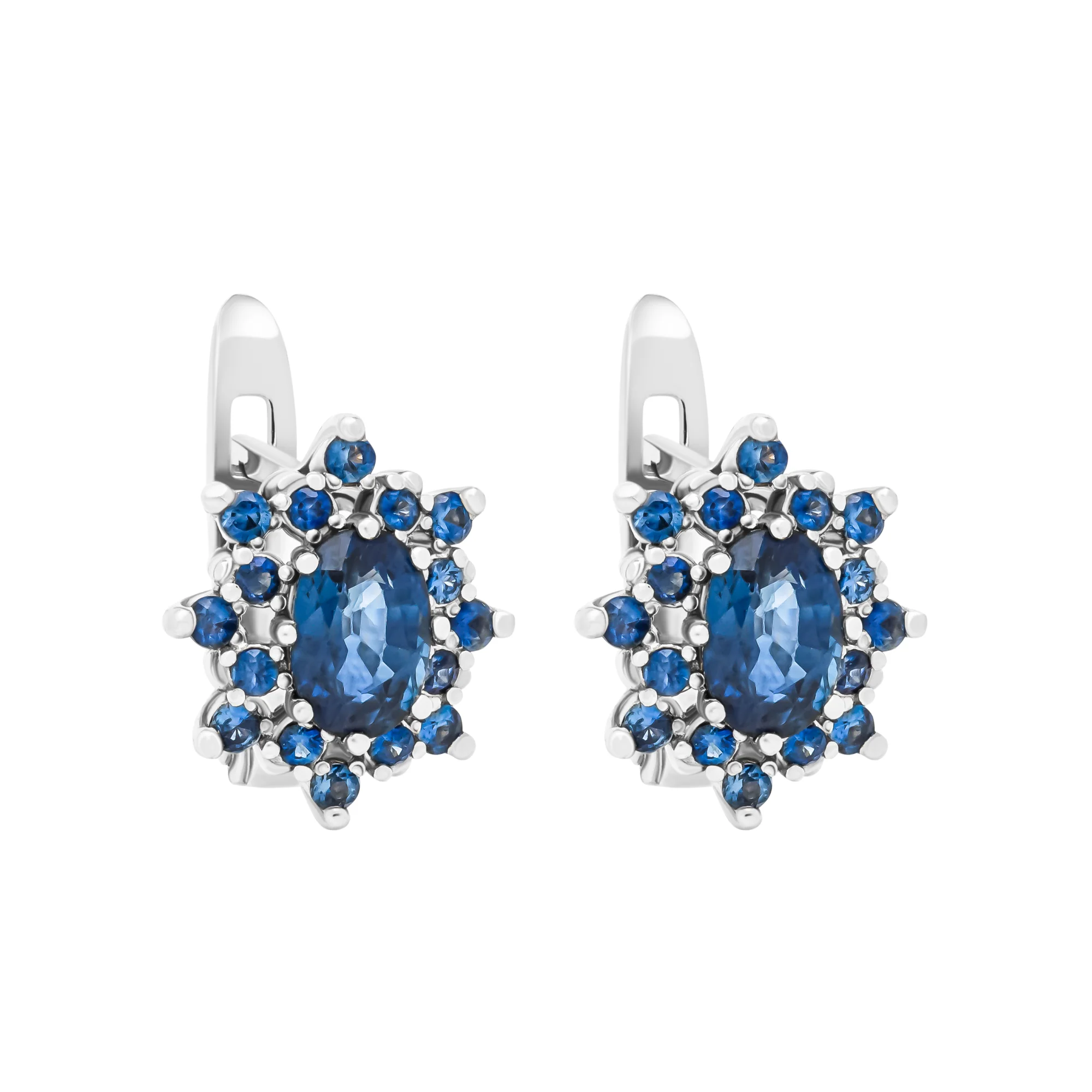 Сережки из белого золота с сапфирами - 1782662 - 1