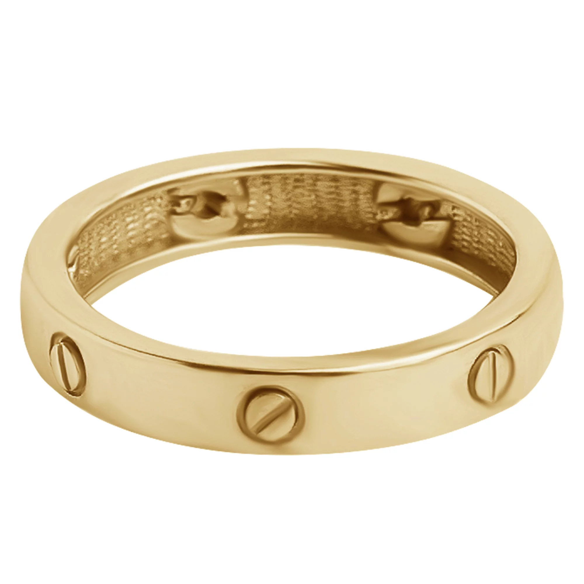 Кольцо "Love" из лимонного золота - 1099860 – изображение 2