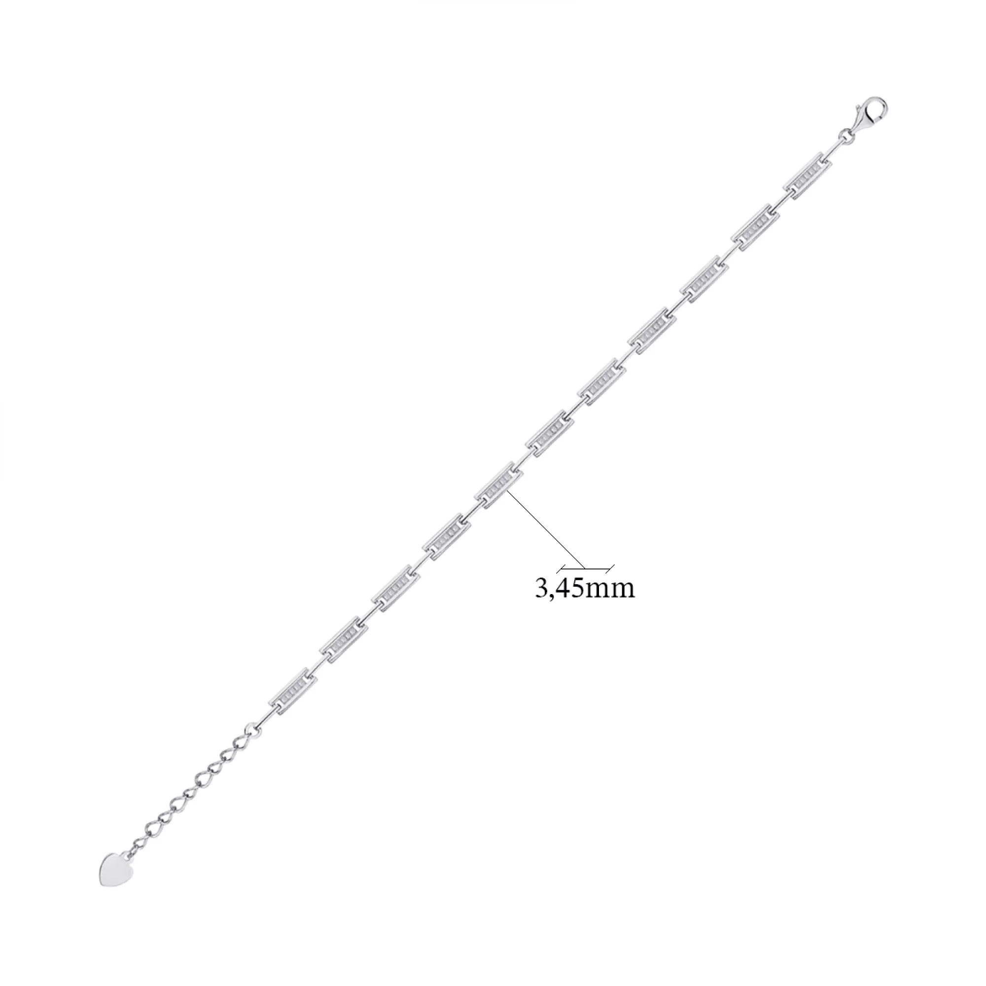 Браслет срібний з фіанітом   - 1294704 – зображення 3
