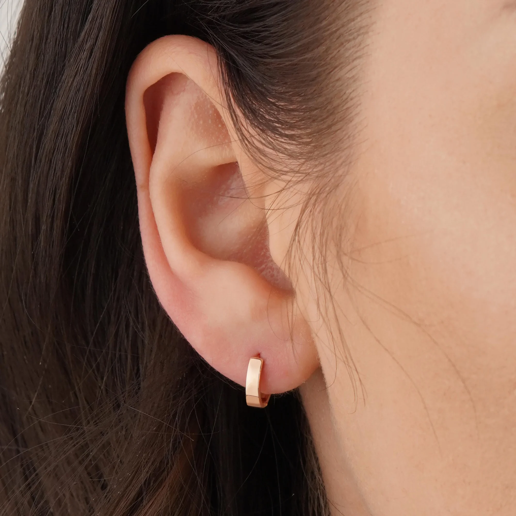 Сережки-кольца из красного золота - 966738 - 1