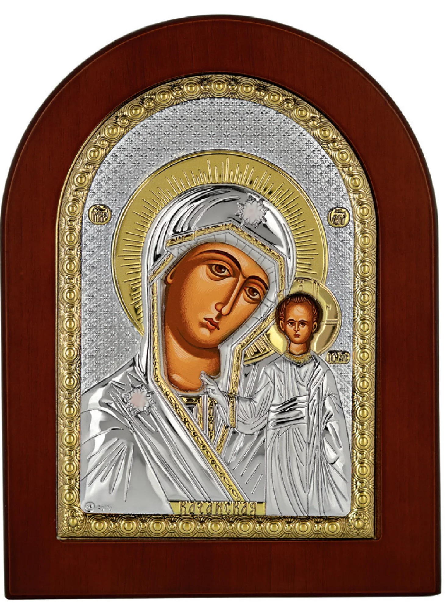 Ікона Пресвята Богородиця «Казанська». Розмір 7,5х9,5 см - 1377078 – зображення 1